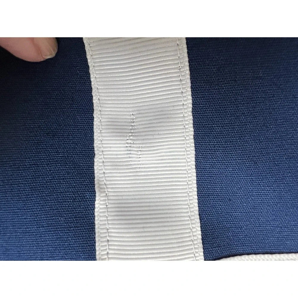Two Pottery Barn Teen Navy & White Curtain Blackout Panels  Greek Key 52 X 96